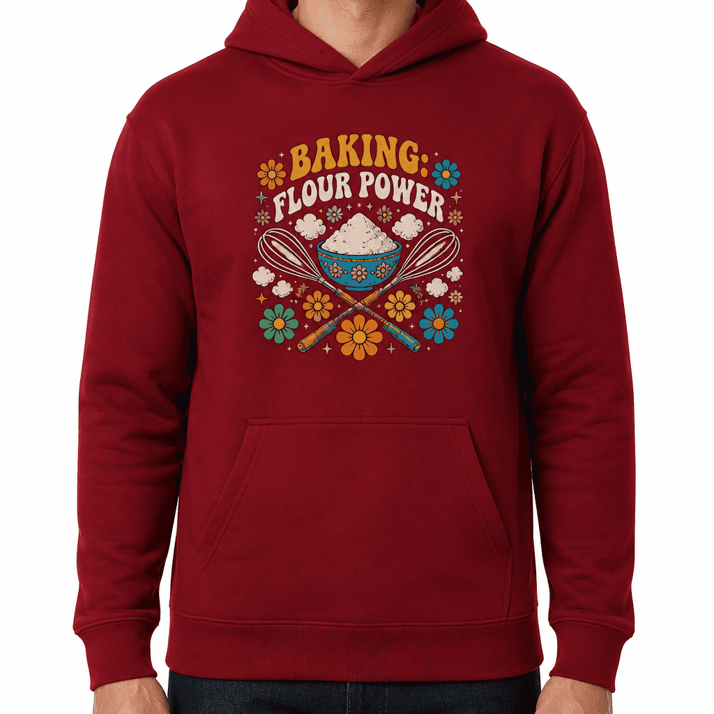 Funny Baking Hoodie - Baking: Flour Power