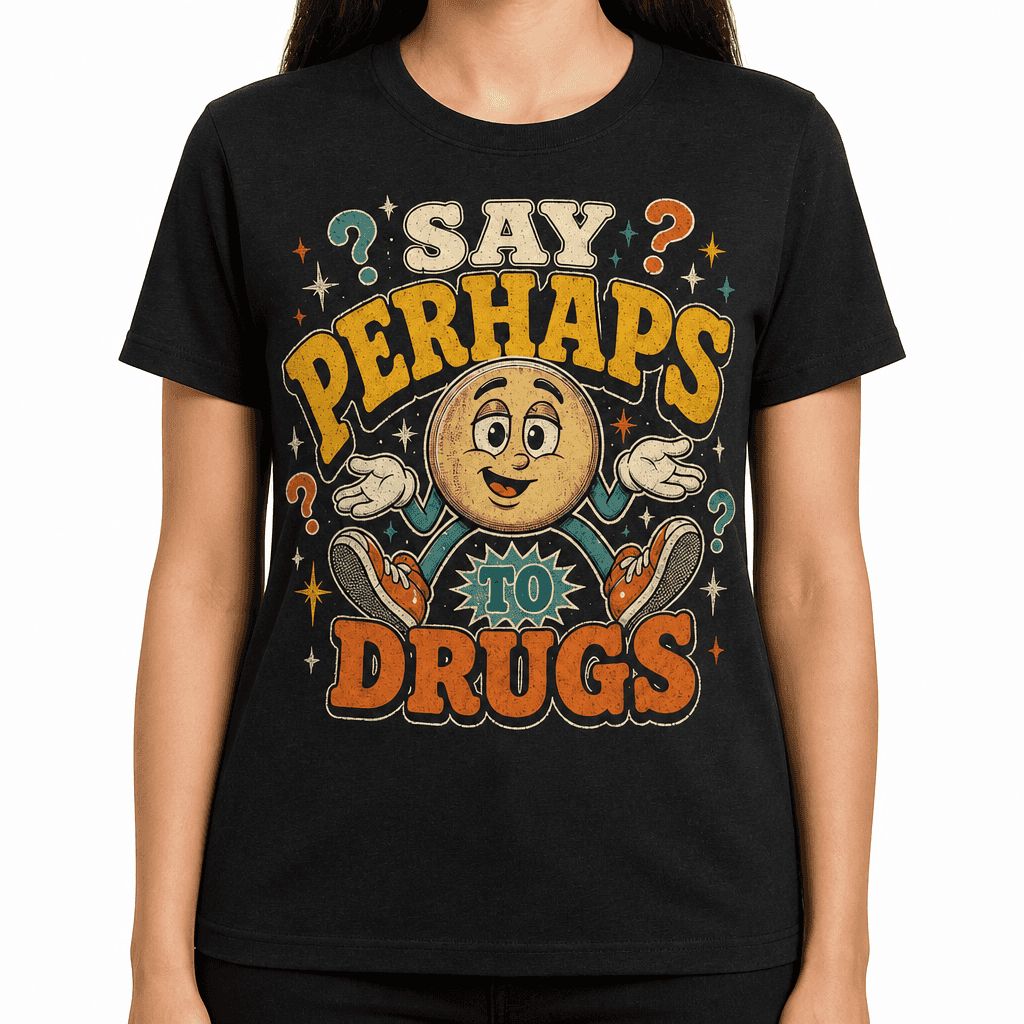 Funny T-Shirt - SAY PERHAPS TO DRUGS