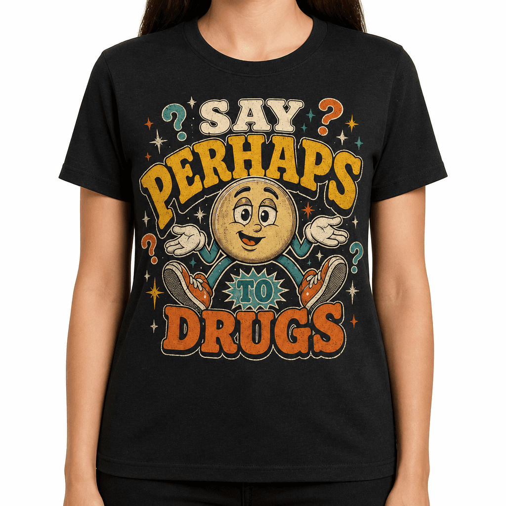Funny T-Shirt - SAY PERHAPS TO DRUGS