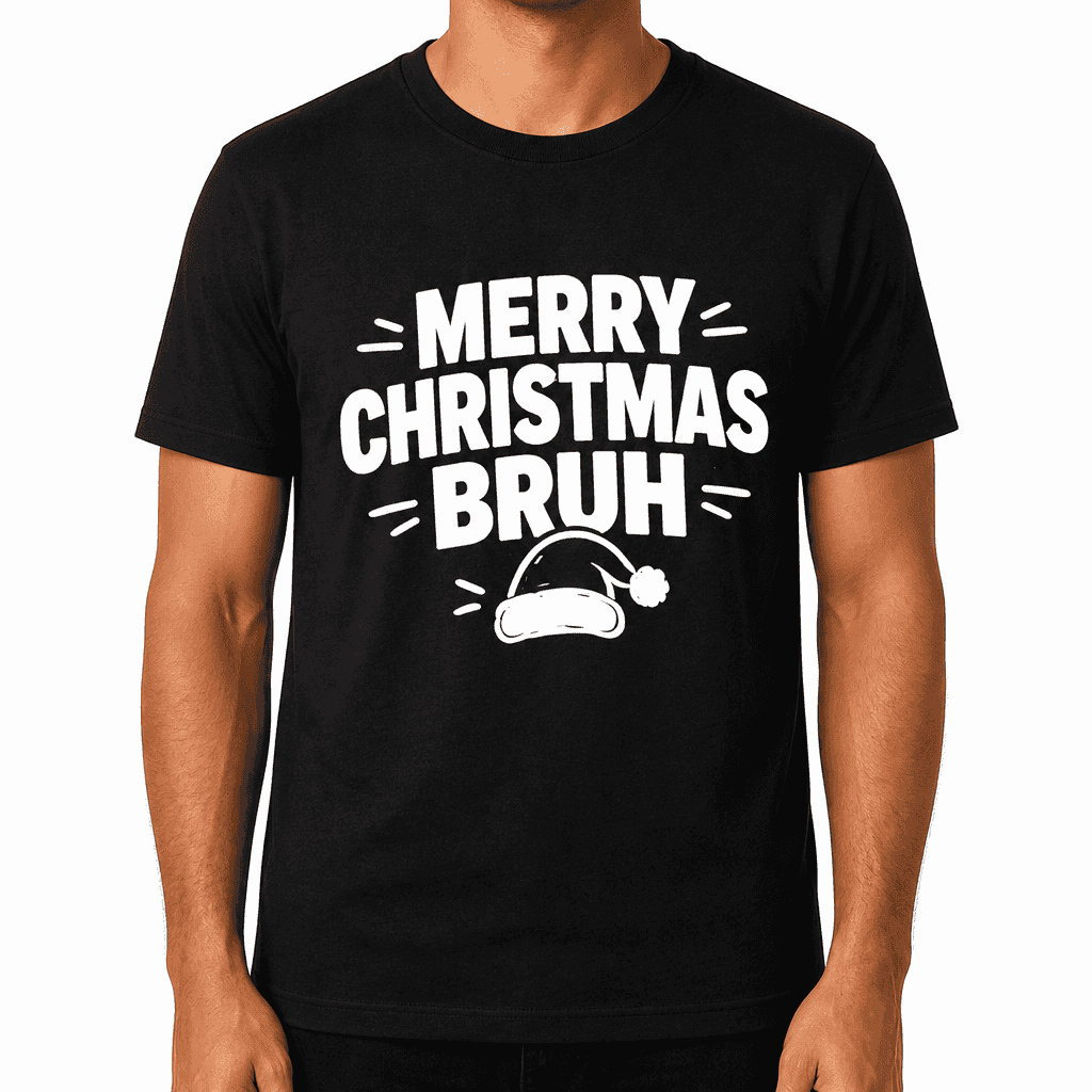 Funny Christmas T-Shirt β Merry Christmas Bruh