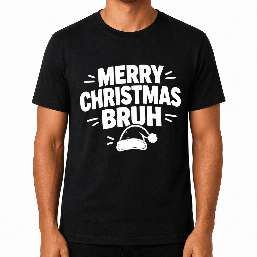 Funny Christmas T-Shirt – Merry Christmas Bruh