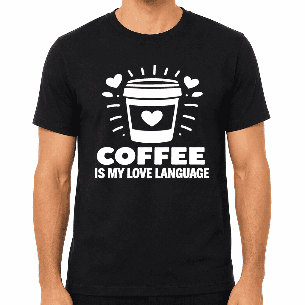 Funny T-Shirt for Coffee Lovers β Coffee Is My Love Language