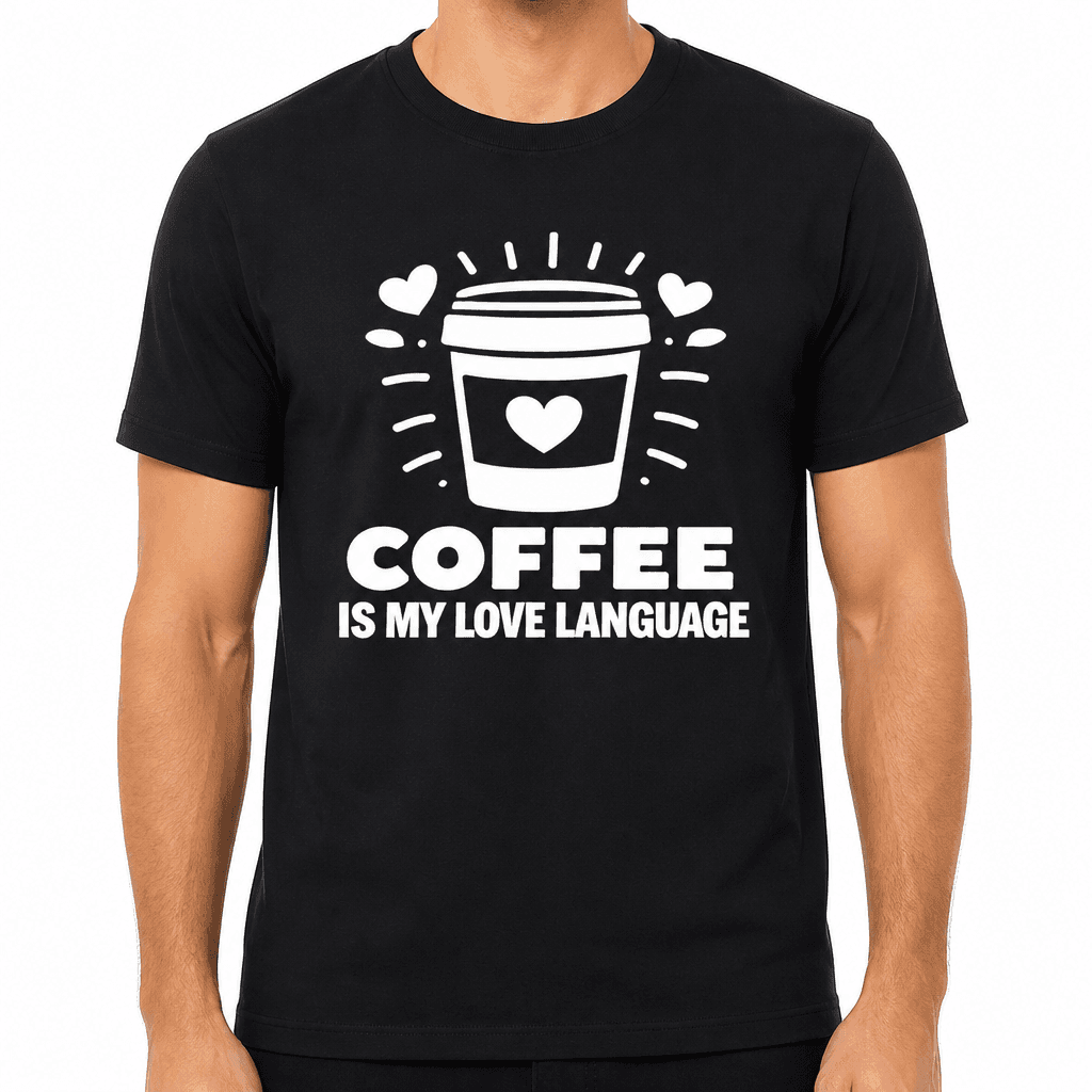 Funny T-Shirt for Coffee Lovers – Coffee Is My Love Language