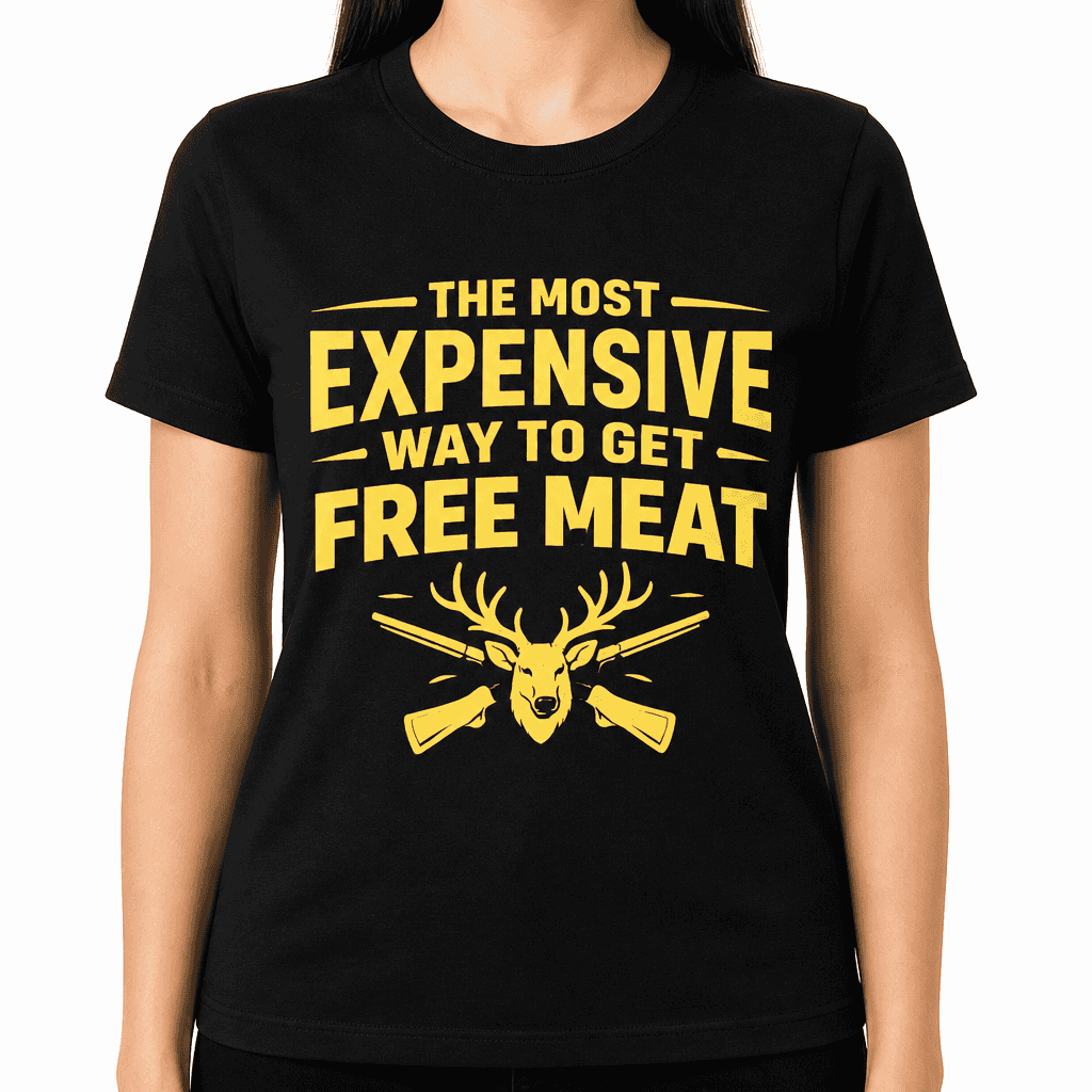 Funny T-Shirt for Hunters – The Most Expensive Way To Get Free Meat