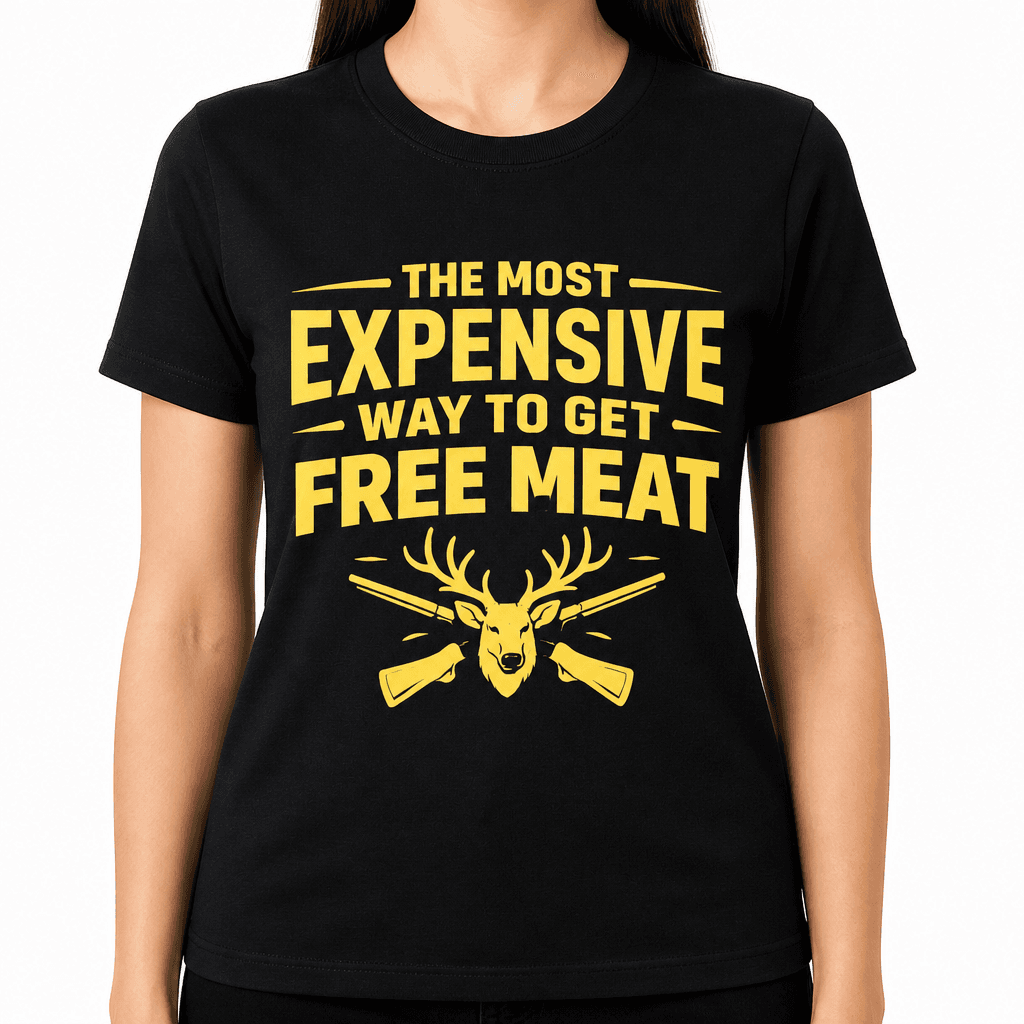 Funny T-Shirt for Hunters – The Most Expensive Way To Get Free Meat