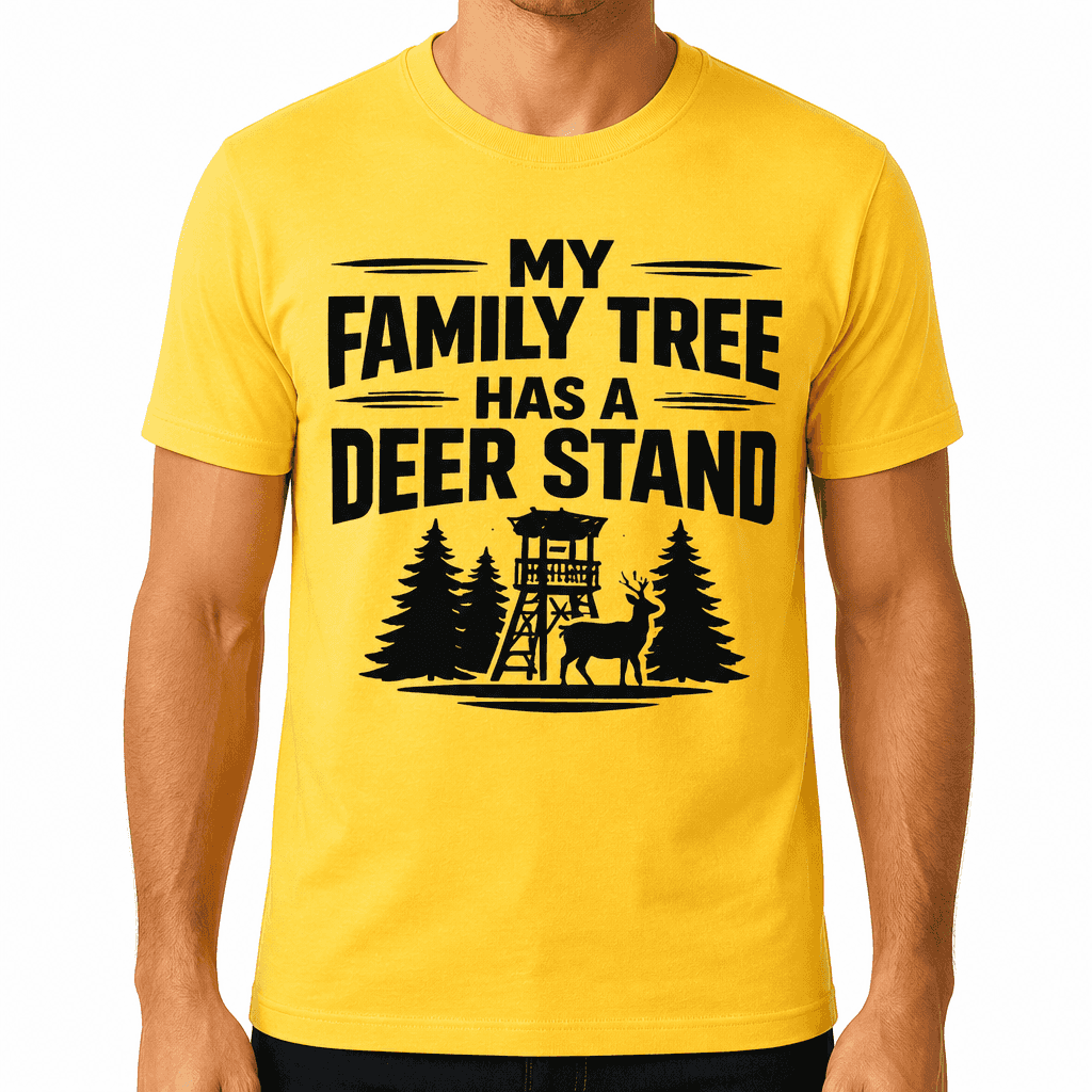 Funny T-Shirt for Hunters – My Family Tree Has A Deer Stand