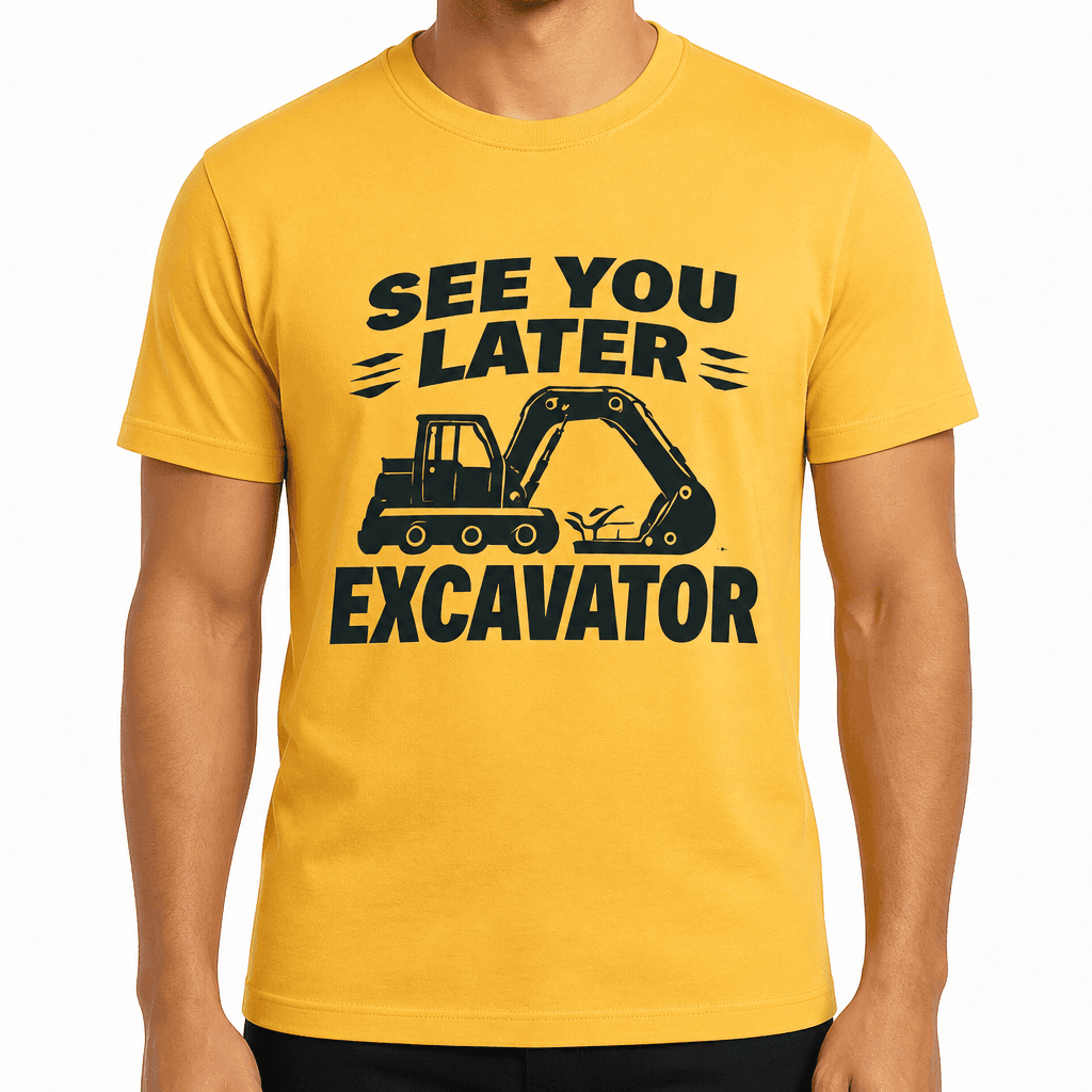 Funny T-Shirt for Construction Workers โ See You Later Excavator