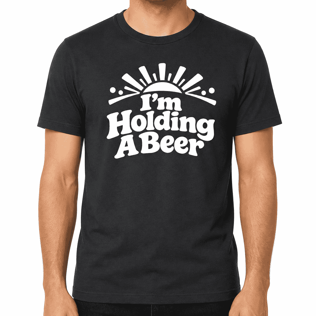 Funny T-Shirt for Beer Lovers β I'm Holding A Beer
