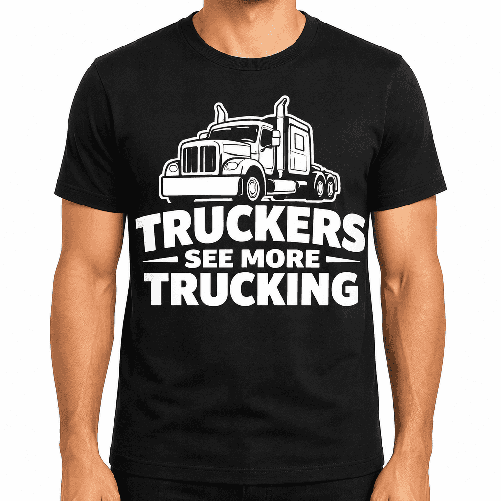 Funny T-Shirt for Truckers β Truckers See More Trucking