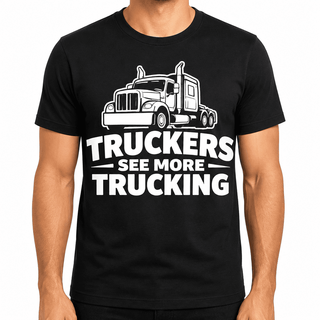 Funny T-Shirt for Truckers – Truckers See More Trucking