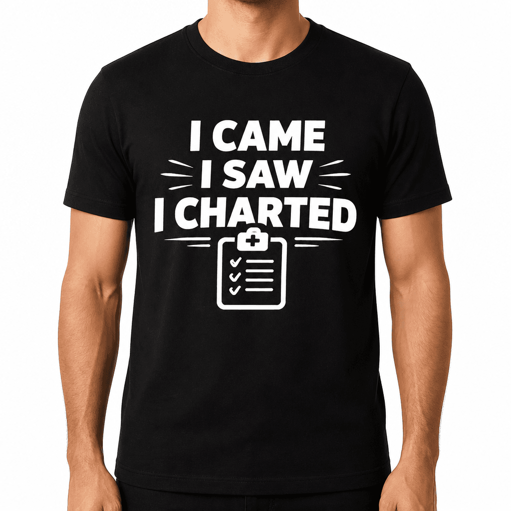 Funny T-Shirt for Nurses – I Came I Saw I Charted