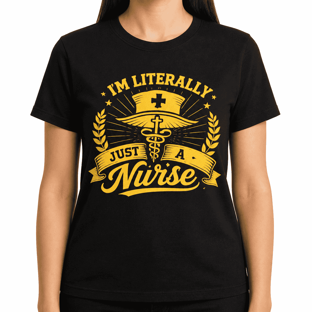 Funny T-Shirt for Nurses β I'm Literally Just A Nurse