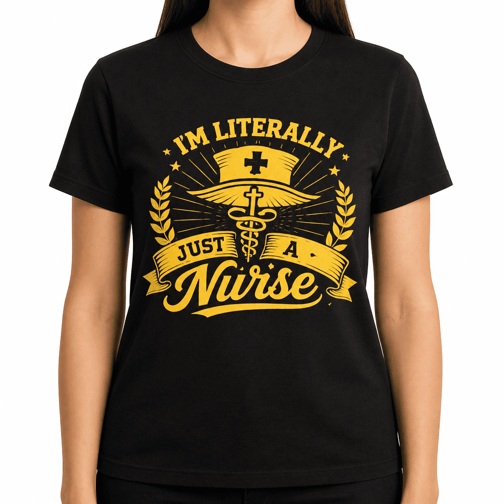 Funny T-Shirt for Nurses – I'm Literally Just A Nurse
