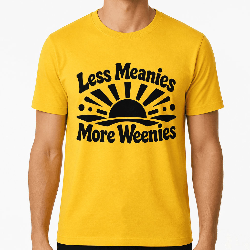 Funny T-Shirt for Dog Lovers – Less Meanies More Weenies