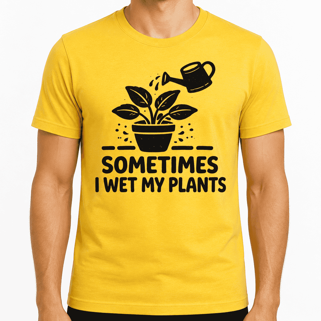 Funny T-Shirt for Plant Lovers β Sometimes I Wet My Plants