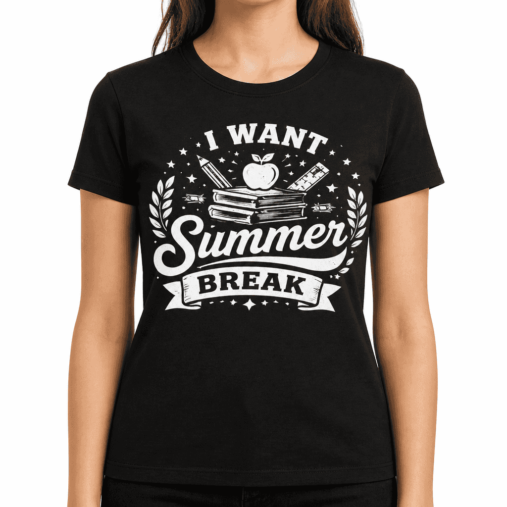 Funny T-Shirt for Teachers – I Want Summer Break