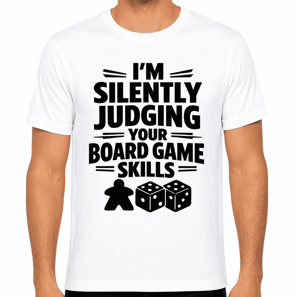 Funny T-Shirt for Gamers β I'm Silently Judging Your Board Game Skills