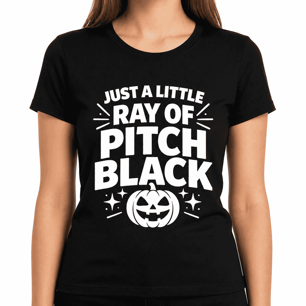 Funny Halloween T-Shirt – Just A Little Ray Of Pitch Black