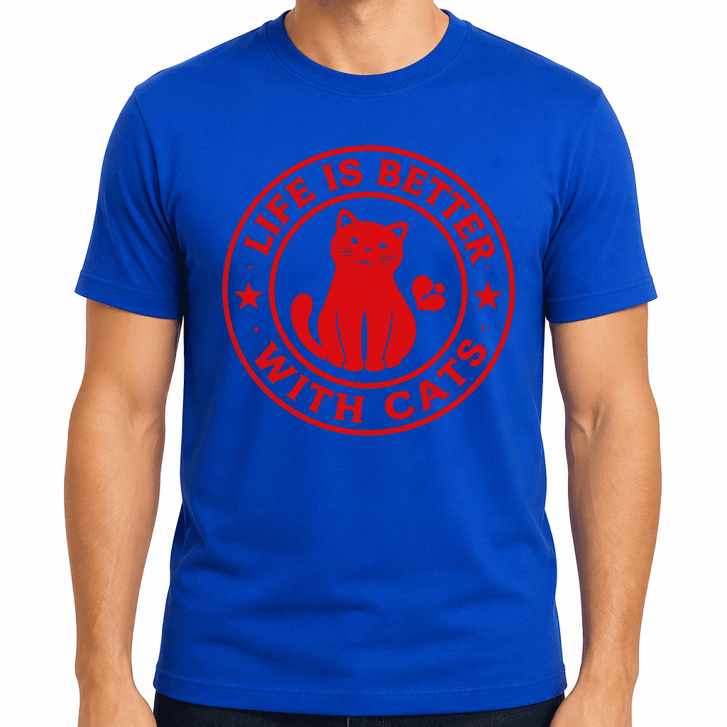 Funny T-Shirt for Cat Lovers – Life Is Better With Cats