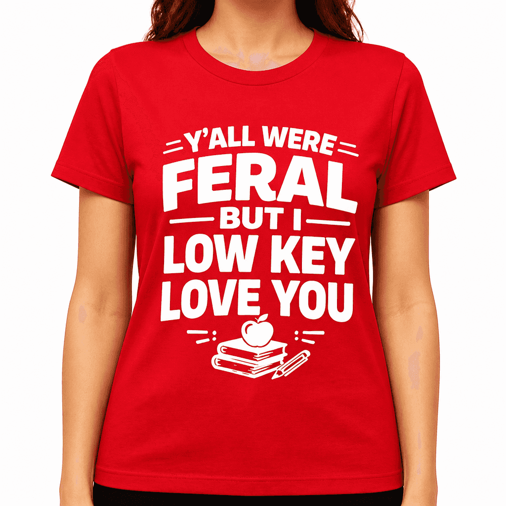 Y'all Were Feral But I Low Key Love You Funny T-Shirt
