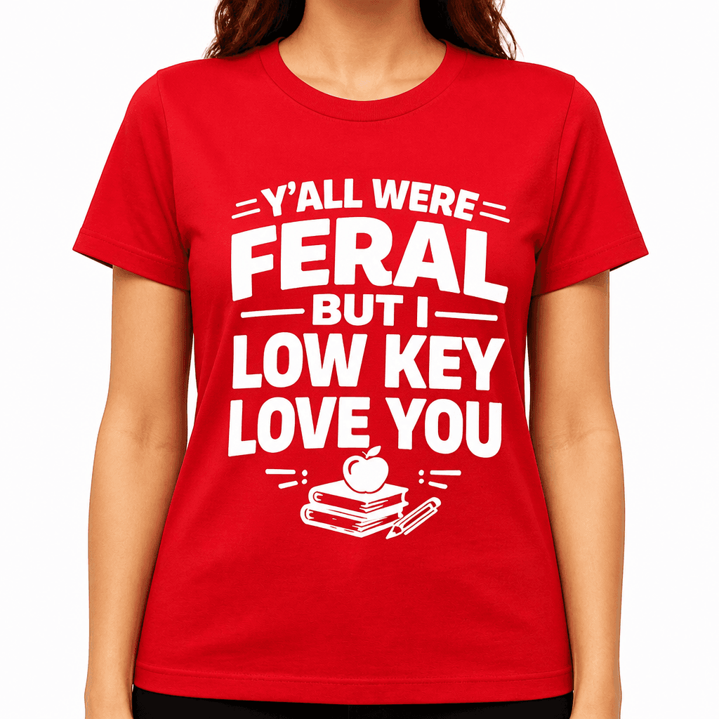 Y'all Were Feral But I Low Key Love You Funny T-Shirt