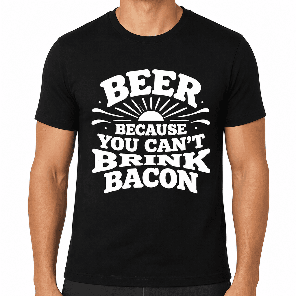 Beer Because You Can't Drink Bacon Funny T-Shirt