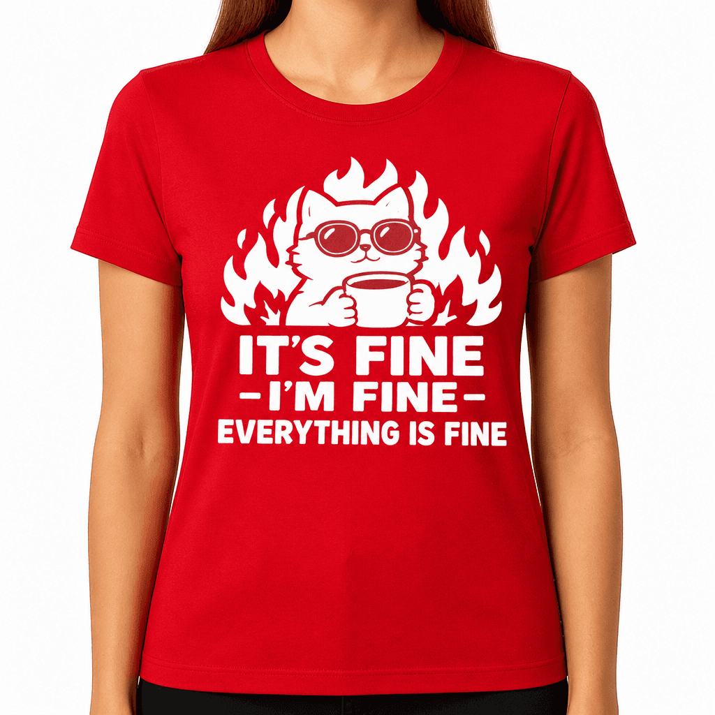 It's Fine I'm Fine Everything Is Fine Funny T-Shirt
