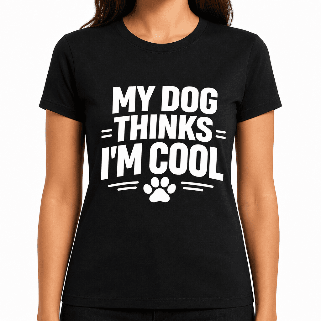 My Dog Thinks I'm Cool Funny T-Shirt