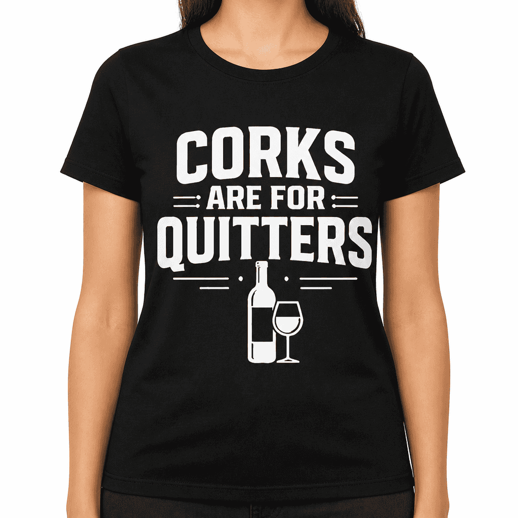 Corks Are For Quitters Funny T-Shirt