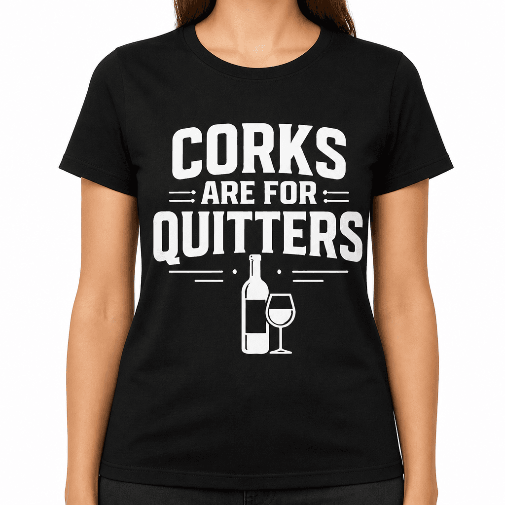 Corks Are For Quitters Funny T-Shirt