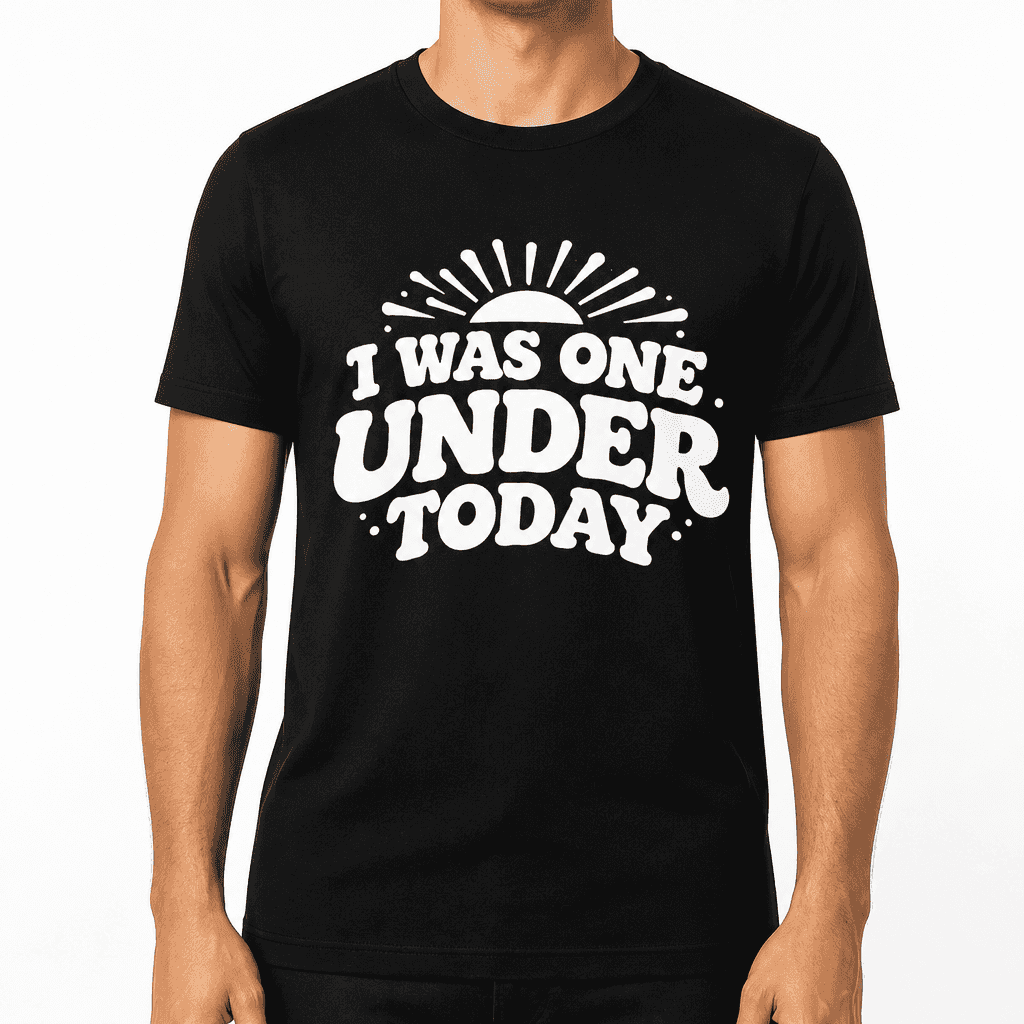 I Was One Under Today Funny T-Shirt