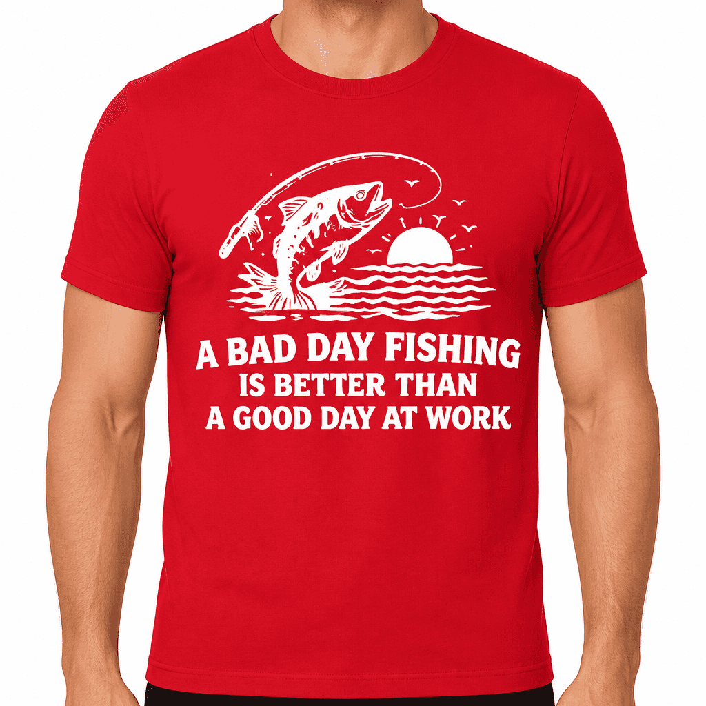 A Bad Day Fishing Is Better Than A Good Day At Work Funny T-Shirt