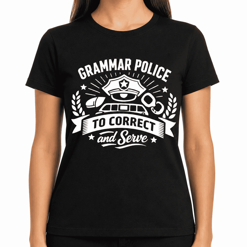 Grammar Police To Correct And Serve Funny T-Shirt