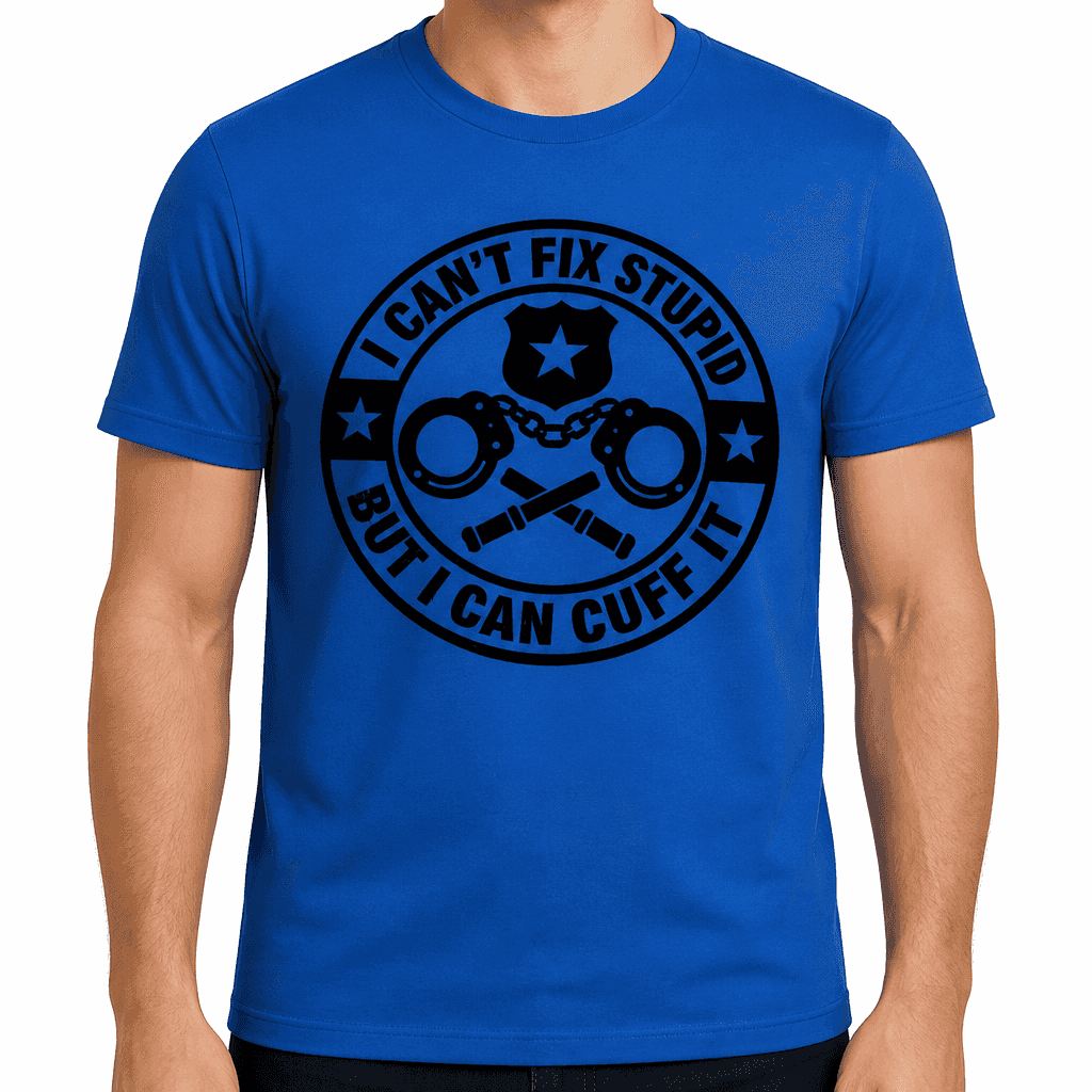 I Can't Fix Stupid But I Can Cuff It Funny T-Shirt