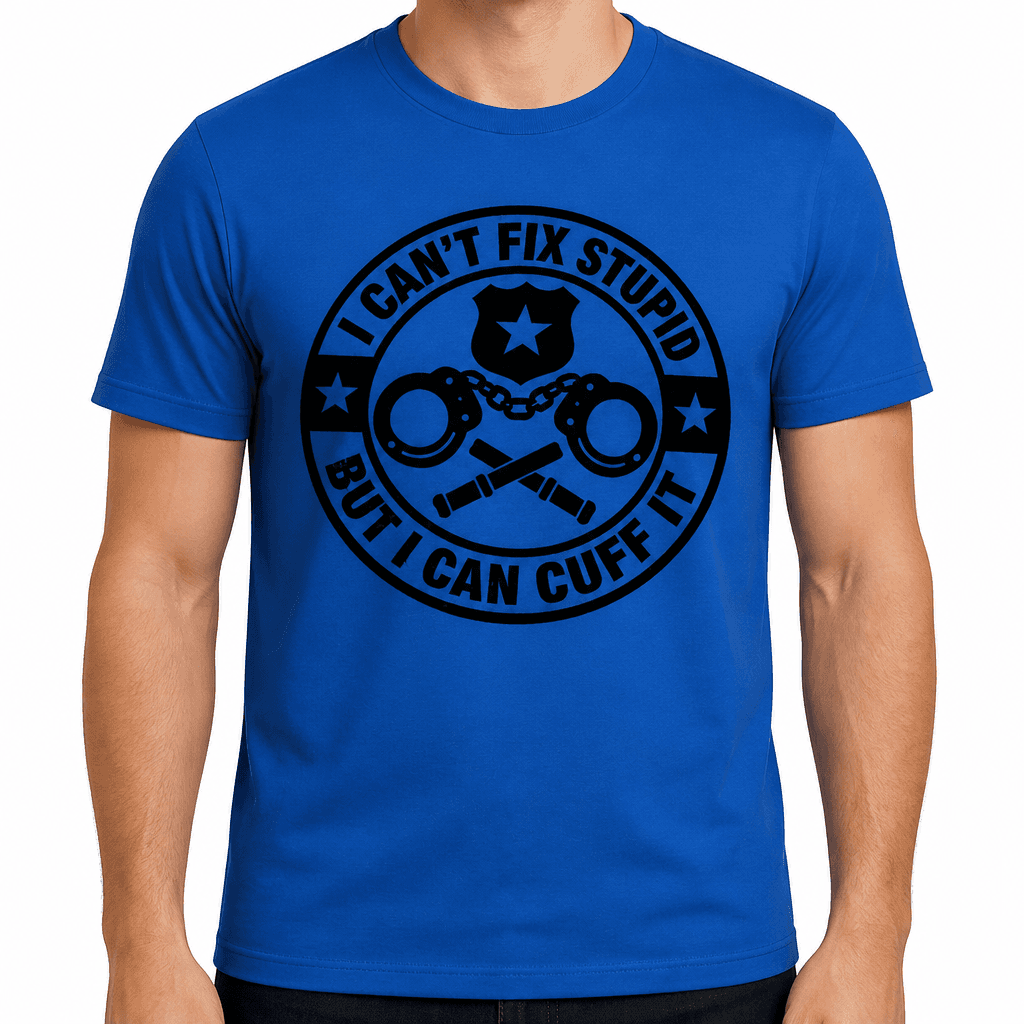 I Can't Fix Stupid But I Can Cuff It Funny T-Shirt