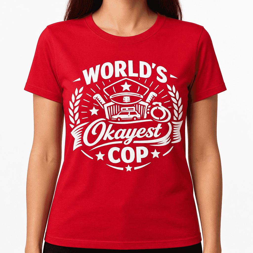 World's Okayest Cop Funny T-Shirt