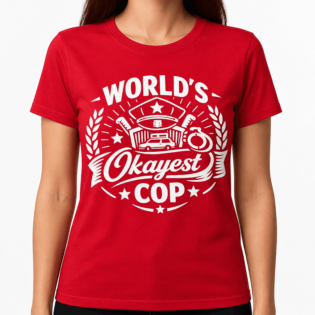 World's Okayest Cop Funny T-Shirt