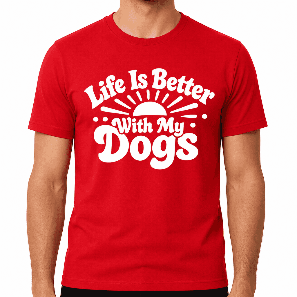 Life Is Better With My Dogs Funny T-Shirt