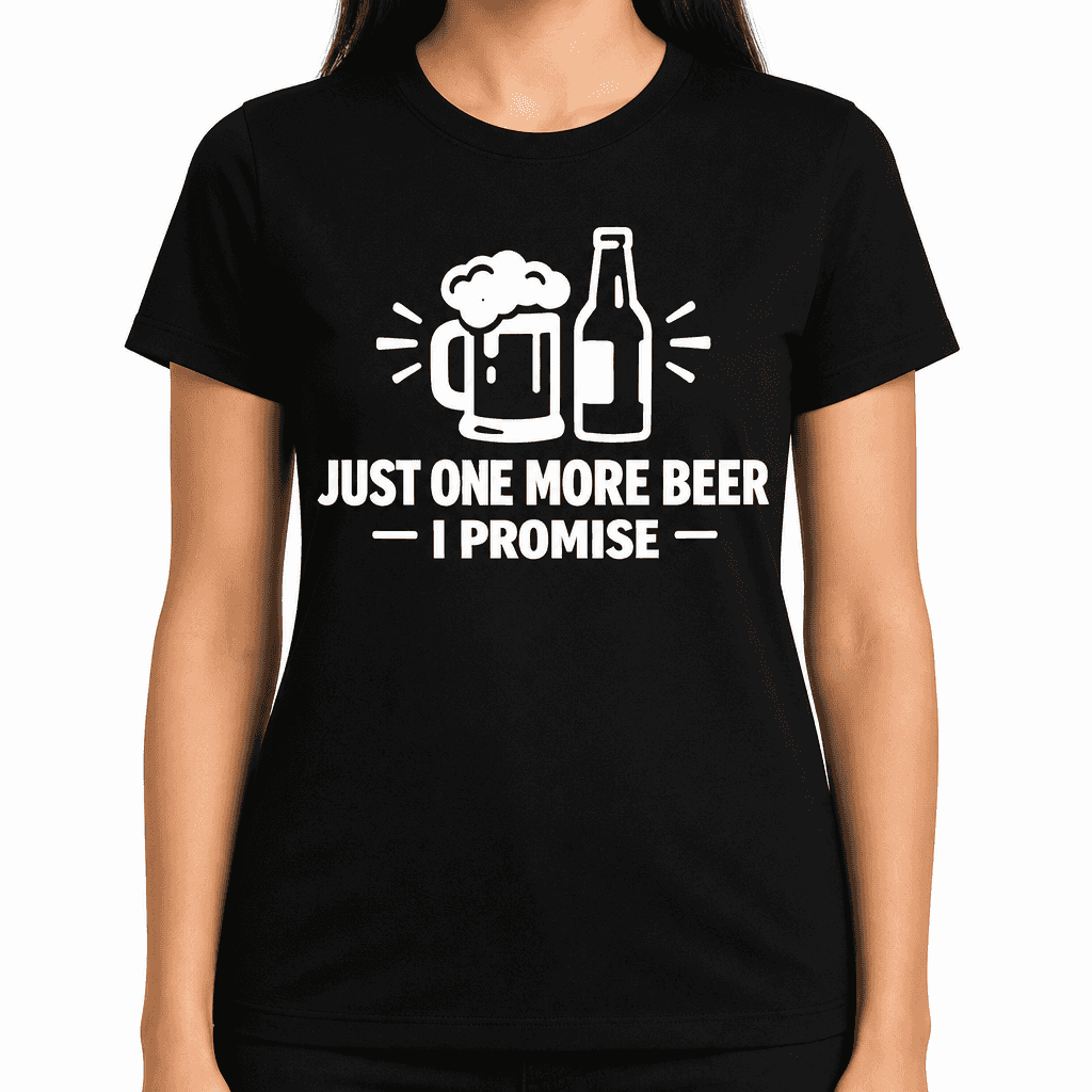 Just One More Beer I Promise Funny T-Shirt