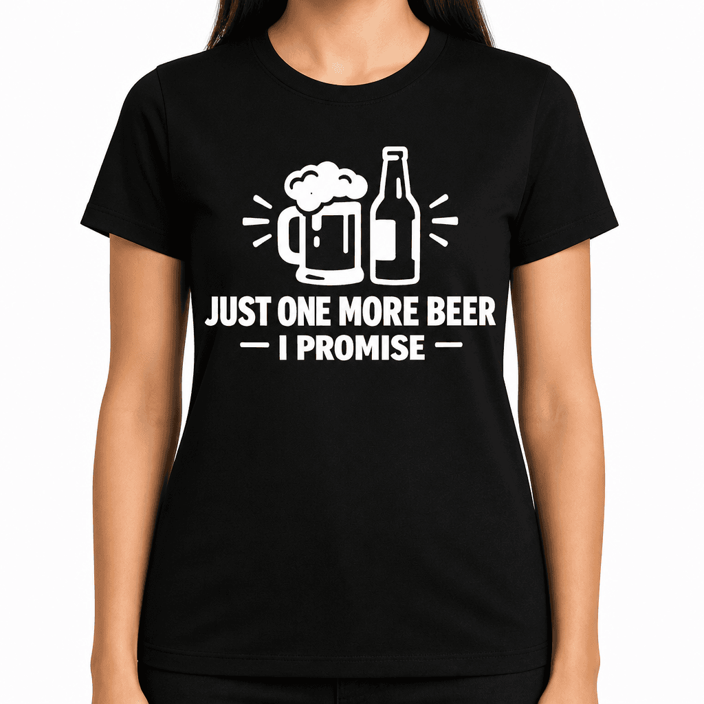 Just One More Beer I Promise Funny T-Shirt