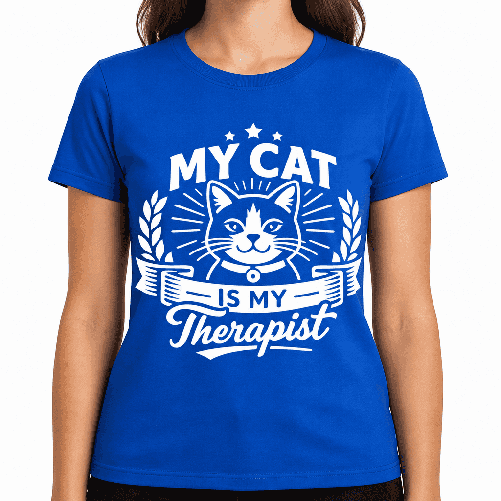 My Cat Is My Therapist Funny Cat Lover T-Shirt