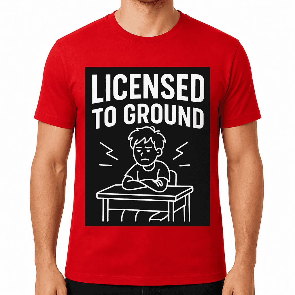 Licensed to Ground – Funny Martial Arts T-Shirt