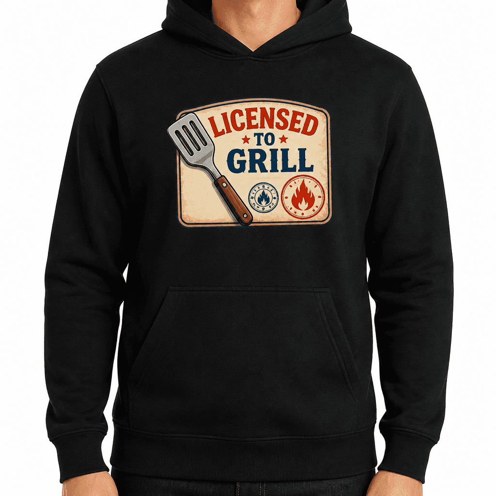 Funny BBQ Hoodie - Licensed to grill
