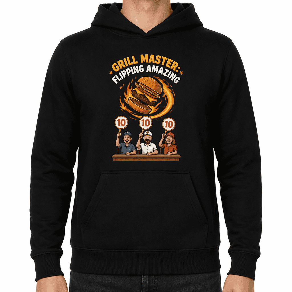 Funny BBQ Hoodie - Grill master: Flipping amazing