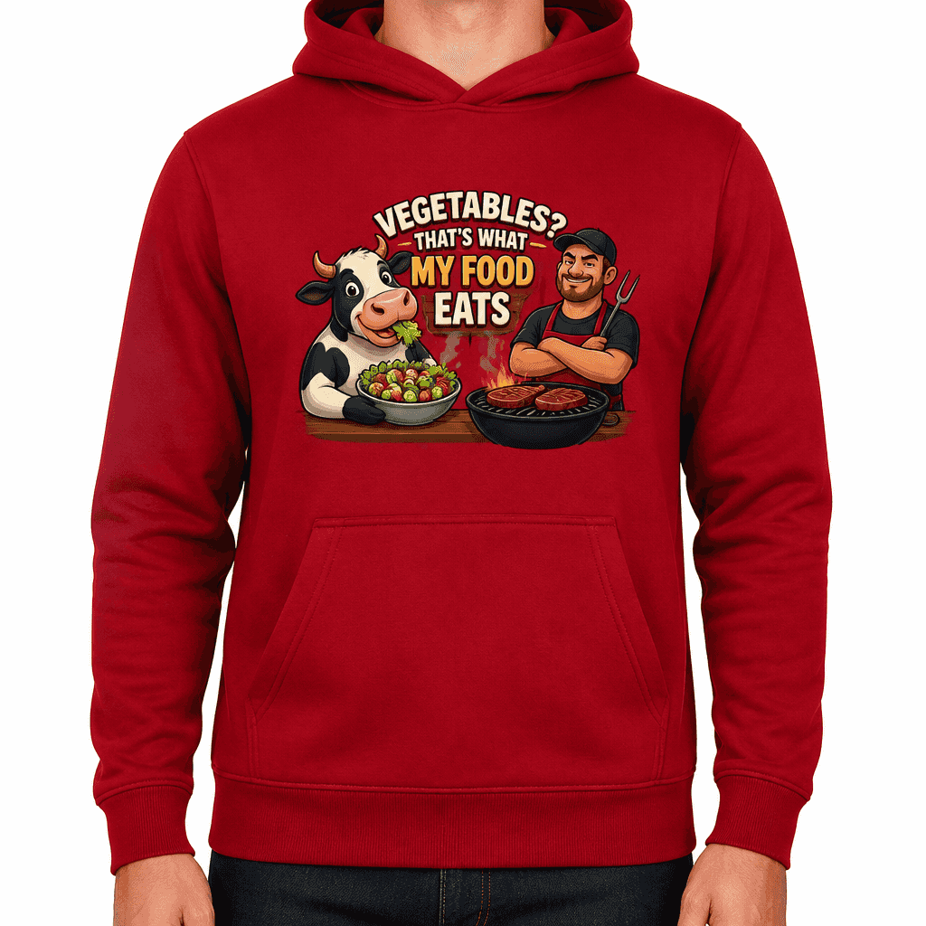 Funny BBQ Hoodie - Vegetables? That's what my food eats