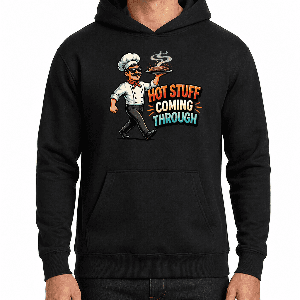 Funny BBQ Hoodie - Hot stuff coming through