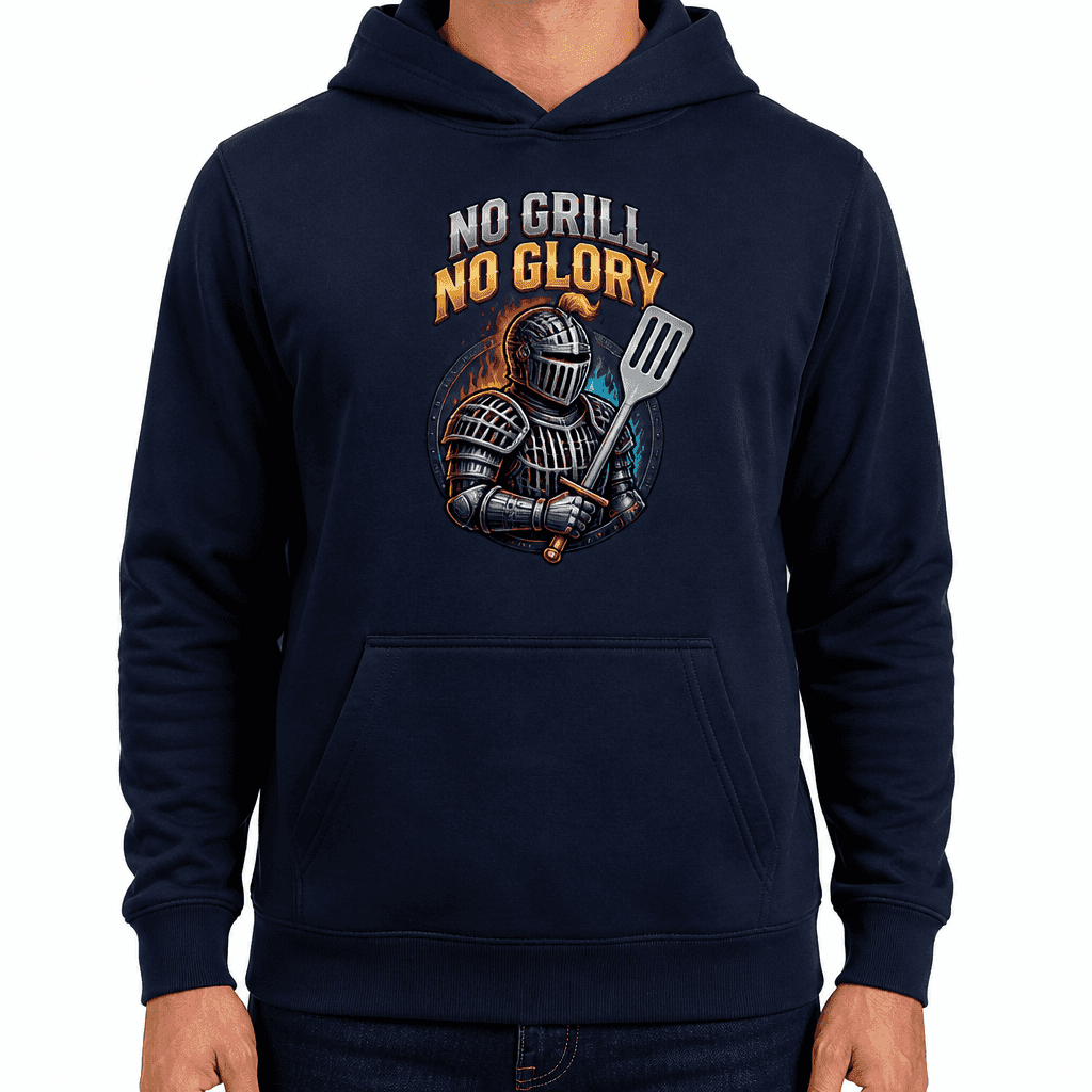 Funny BBQ Hoodie - No grill, no glory