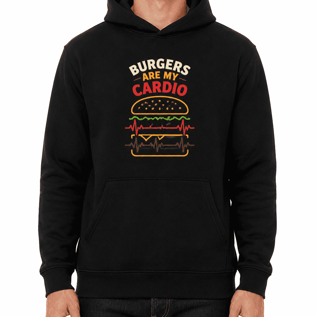 Funny BBQ Hoodie - Burgers are my cardio