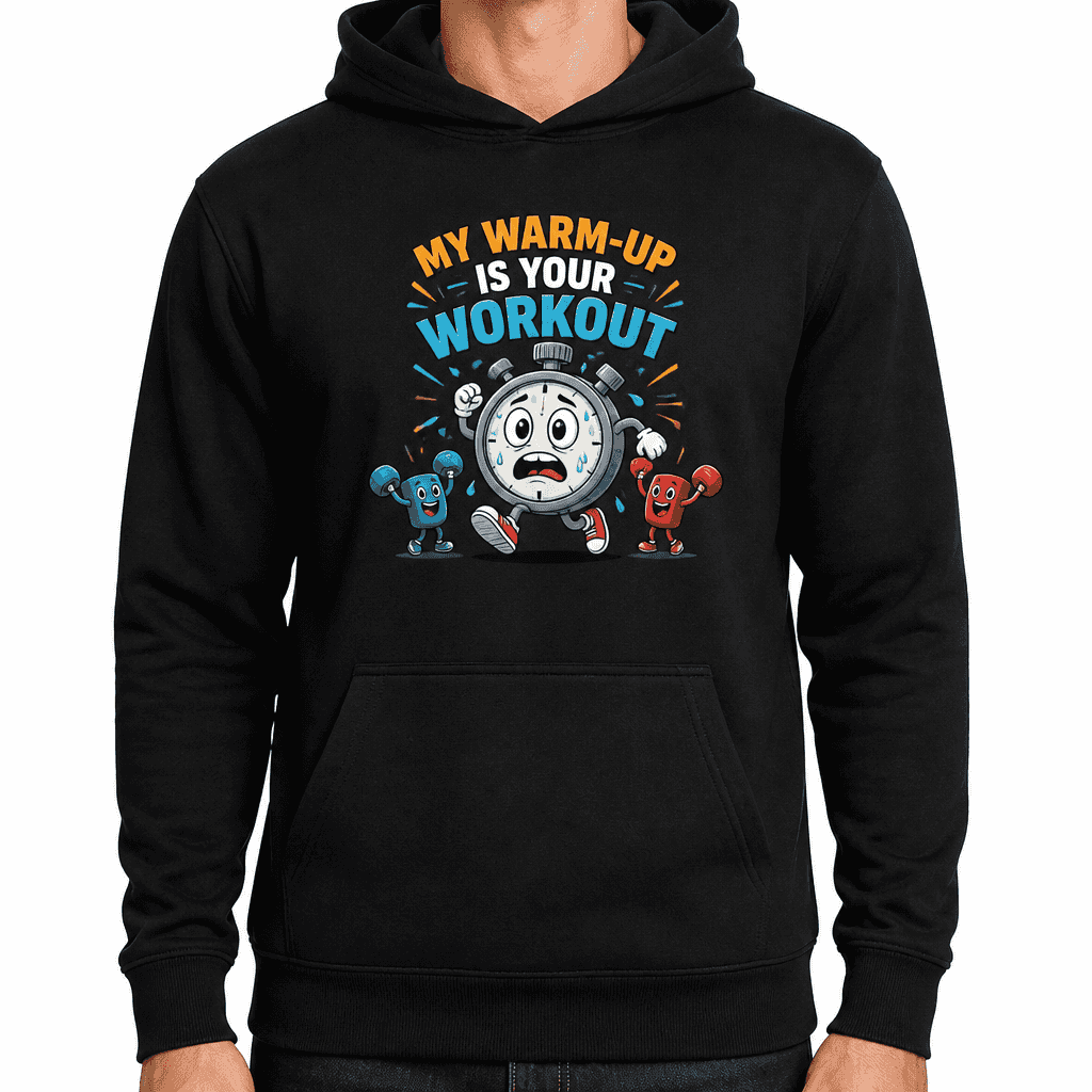 Funny Gym Hoodie - My Warm-Up Is Your Workout