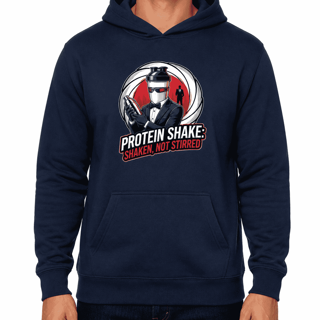 Funny Gym Hoodie - Protein shake: shaken, not stirred